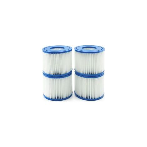 Filtre VI Cartouche pour Bestway Lay-Z-Spa, Cartouches Filtrantes Rechange pour Miami Vegas Monaco BW58323, pour Bestway 58239 (4 pièces) (1/5)