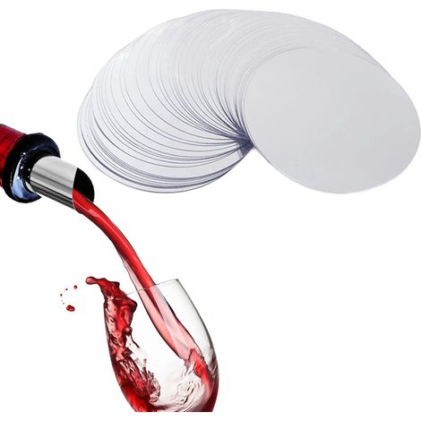 50 Pcs Vin Pourer Disque, Anti-Goutte Vin Pourer Verseur De Vin Anti-Goutte Drop Stop Disques ArrêT