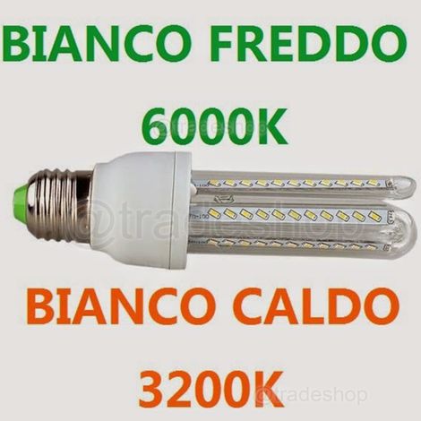 TrAdE Shop Traesio - Lampada Led Nuovo E27 3014 Smd 7w Bianco Freddo E Bianco Caldo - -Bianco Freddo E27-