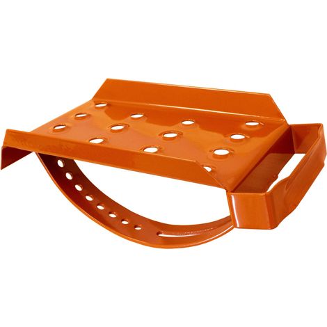 DAPRONA Dachtritt für Schornsteinfeger, Robustes Gitterrost, Nutzbar als Fluchtweg - Ziegelrot, 25cm