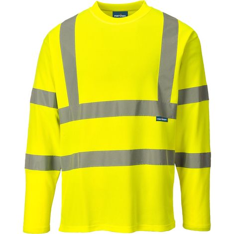 T-shirt Hi-vis Manches Longues - Taille Xs - Jaune - Portwest