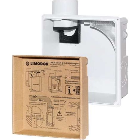 Limodor Einbaukasten compact Ausblas seitlich, NW80 Unterputzgehäuse 80000