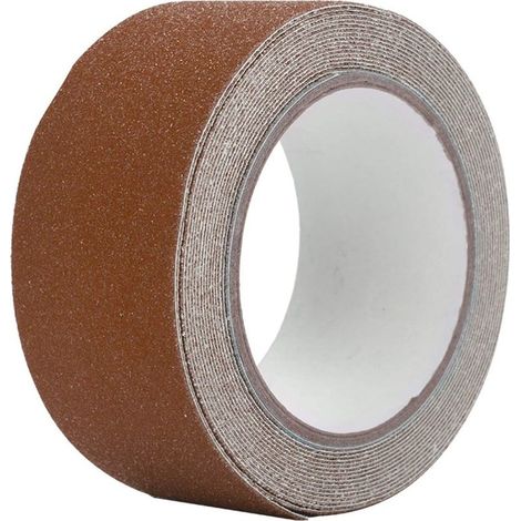 5 m x 5 cm PVC-Antirutschklebeband für Bodensicherheit und Dekoration (braun) (1/4)