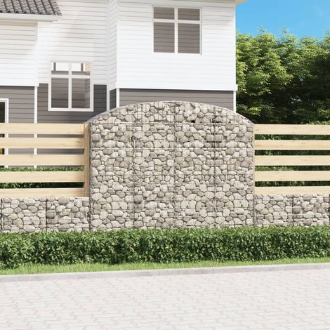Gabion à arc élevé 200x50x160/180 cm Fer galvanisé
