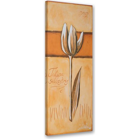 Tableau sur toile Tulipe peinte 30x90 (1/5)