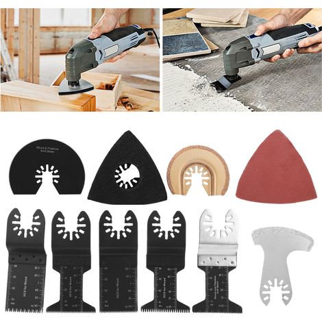 Lames de scie oscillantes en acier à haute teneur en carbone (lot de 41) pour la découpe du plastique, du bois et des métaux tendres. (1/5)