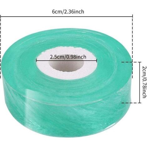 Greffage Ruban, 2 Pièces 2cm100M Rubans de Greffage, Pepiniere Greffage Ruban Etirable Auto Adhesive Biodegradables, Greffe Ruban Adhésif sans Danger et respectueux de l'environnement (Vert) (1/3)