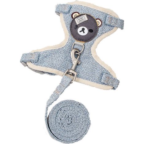 Harnais de Gilet Respirant,T-Audace Harnais de Poitrine en Maille avec Laisse pour Chats, Lapins, Petits Chiens, Harnais Souple réglable, Harnais léger pour Chat, Harnais pour Chiot(S) (1/5)