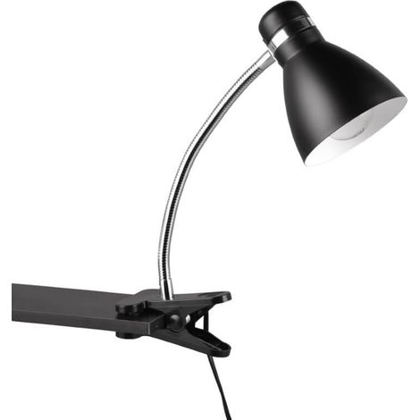 REALITY LAMPE À PINCE HARVEY R20731232, MÉTAL NOIR MAT, SAUF 1X E27, FLEXARM (1/3)