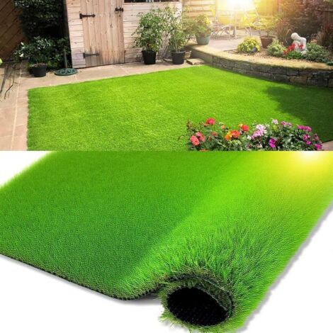 Gazon Artificiel Réaliste De 1Mx1M, Outdoor Tapis d'herbe, Aspect Naturel Et Réaliste, Tapis De Gazon Artificiel épais, pour Jardin, Chiens, Animaux De Compagnie
