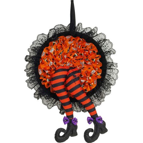 Halloween-Kranz mit Hexenkrallen – Türdekoration für Partys (1/5)