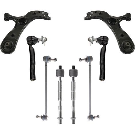 KIT BRACCIO OSCILLANTE 8 PEZZI COMPATIBILE CON TOYOTA PRIUS (W3) 1.8 Hybrid (ZVW30) / Kit Sospensione Completo OE/OEM / Bracci Oscillanti + Testine Sterzo / Sostituzione Diretta OEM