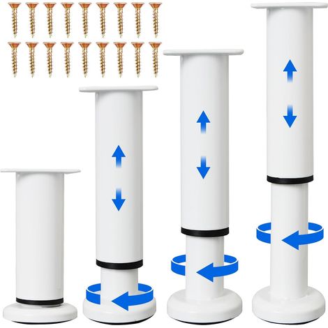 Verstellbare Füße, verstellbare Ersatzfüße für Kommoden, Sofas, Betten, Stühle, Möbelbeine, 4 Stück