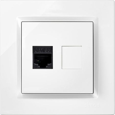 Base Bianca RJ45 Cat.5e (1/2)