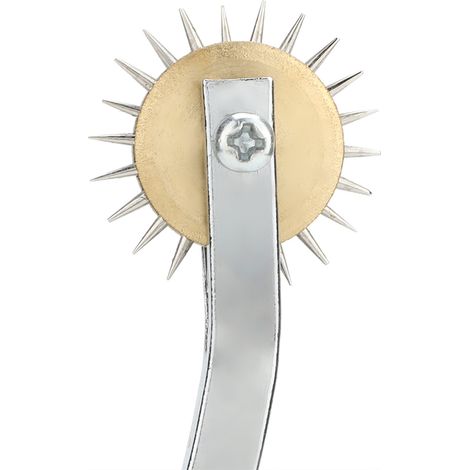 Rouleau à Piquer pour Artisanat du Cuir DIY - Roulette de Marquage avec Manche Ergonomique en Métal (17.5cm, 4mm) (1/5)