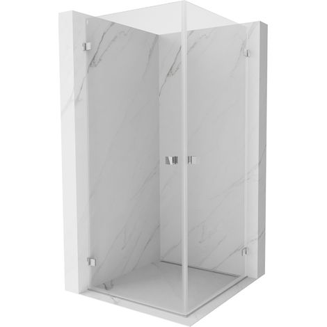 Mexen Lunar-B Duo cabine de douche à charnière 90 x 90 cm, transparent, chrome - 832-090L-090P-01-00 (1/5)