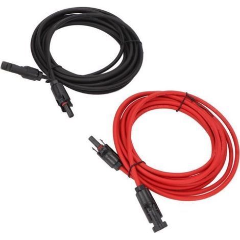 pair LAM-1 paire Rallonge de câble solaire 4mm² connecteur MC4 pour systèmes solaires photovoltaïques 4m (1/4)