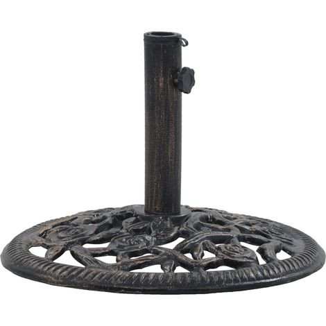 INLIFE Socle de parasol Bronze 12 kg 48 cm Fonte (1/5)