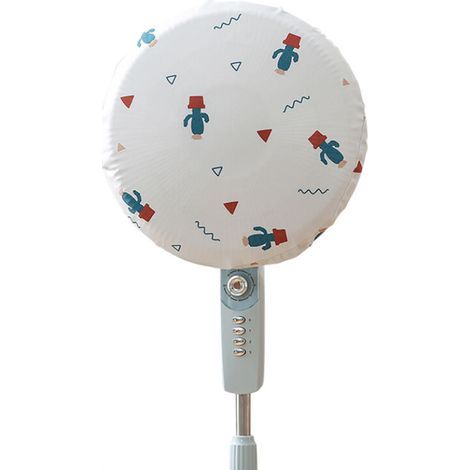 Runder 45 cm Standventilator in Hellgrün mit Staubschutz (1/5)