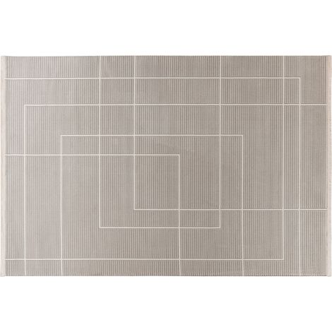 Telio - tapis rectangulaire motif graphique - taupe (1/5)