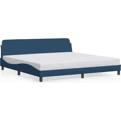Maison Exclusive - Bettgestell "Dover" Blau 200x200 cm Stoff (1/5)