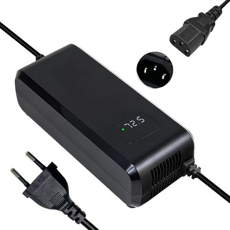 Chargeur de batterie au plomb-acide de 72,5 V 3 A pour 60 V, avec écran LED pour afficher la tension de charge en temps réel (1/5)