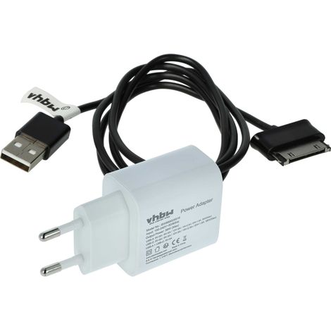 vhbw 2-tlg. Lade-Set Ersatz für Samsung ECC1DPU - 1x Netzteil, 1x USB-A Kabel (1/5)