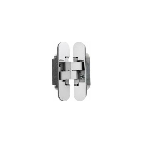 Charnière invisible pour portes, Lot de 2 charnières invisibles pour portes lourdes, charge de 35 kg, ouverture de 180º, zamak (1/4)