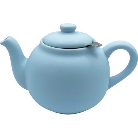 1.5L Teapot - Stoneware/Stainless Steel - L26 x W14.5 x H14.5 cm - Ice Blue