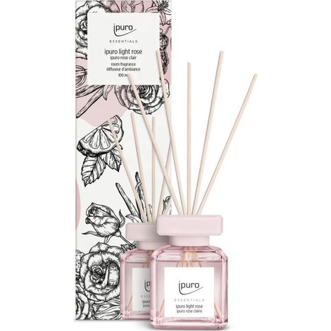 DIFFUSORE BASTONCINI LIGHT ROSE 50ML IPURO