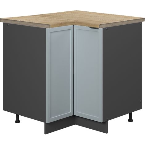 Armario de esquina Fame-Line, Azul claro-gris, 80.5 cm , ET Roble, Vicco (1/5)