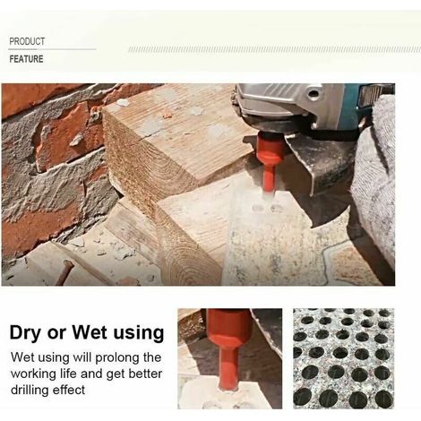Frezze diamantate 30 mm filetatura M14 per trapanazione a secco su porcellana, ceramica, granito e marmo. (1/3)