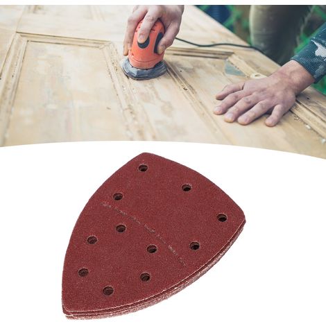 60 Stück Maus-Schleifpapier, separate Handschleifpapierblätter, 140 x 140 x 100 mm, 11 Löcher, Körnung 40 (1/5)