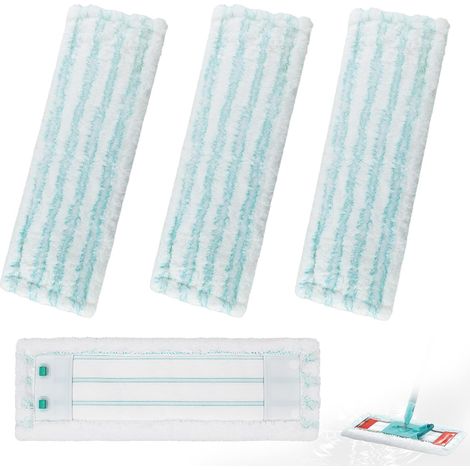 Pack de 4 mopas de recambio para Leifheit Profi XL Micro Duo/Cotton Plus, mopa de recambio para Leifheit Profi XL, eliminación rápida de manchas, mopa de microfibra eficaz para todo tipo de suelos. (1/5)