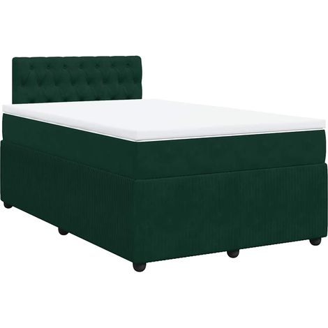 Maison Exclusive - Boxspringbett mit Matratze Dunkelgrün 120x190