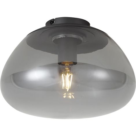 QAZQA Design-Deckenleuchte Gunmetal mit Rauchglas - Giselle (1/5)