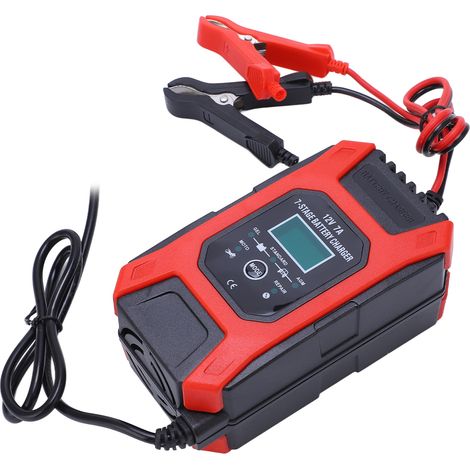 Chargeur de batterie intelligent 7 étapes réparation 12V 7A voiture outil équipement AC100-240V prise UE (1/5)