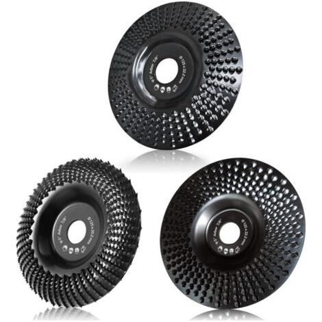 QORVA-Disque Bois Meuleuse 125mm Disque de Sculpture Sur Bois, 3 Pièces Disques de Meulage pour Façonner, Meuler et couper. Roues pour Meuleuse d'angle