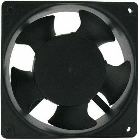 Ventilateur axial cheminée 120x120x38mm - Pales métal silencieux et 耐热 - Universel insérable - Évacuation fumée efficace - Propriétaires de cheminées (1/4)