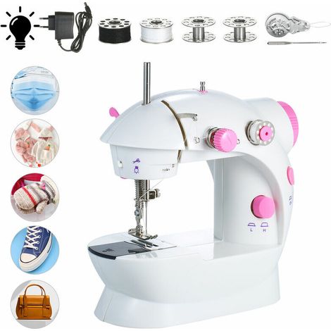 Green Mobility-202 machine acoudre electrique multifonctionnelle domestique portable rose aveveilleuse, norme europeenne (1/5)