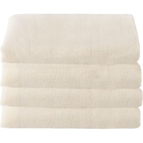 Lot de 4 pièces de lingettes défroissantes en pur coton, lingettes filtrantes antiadhésives en gaze.5050centimètre (1/5)