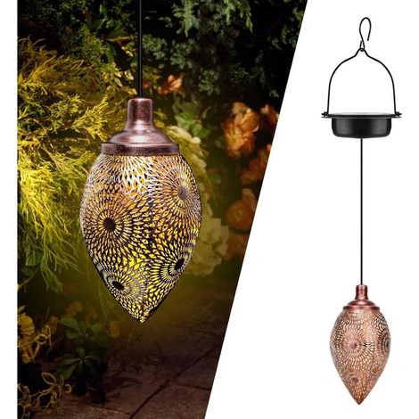 Lantern Solar LED Outdoor, Lantern Solar Outdoor, Lamp Lantern Solar Outdoor Garden IP44 Waterproof, Lantern Outdoor for Yard Lawn Garden Road Patio- (1/5)