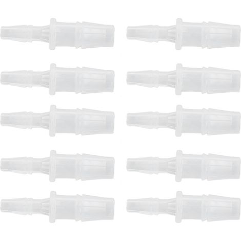 10 Stück Schlauchtüllen-Reduzierstücke PP Aquarium-Luftpumpenadapter für Silikonschlauchanschluss 4,8-7,9 (1/5)