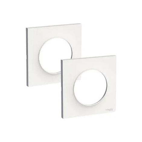 SCHNEIDER - S520702x2 - Lot de 2 PLAQUE ODACE STYLE BLANC 1P