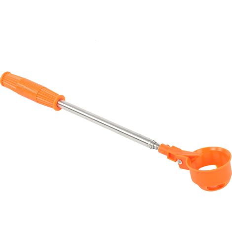 Canne de ramassage de balles de golf 8 sections extensible outil portatif ventouse orange rouge (1/5)