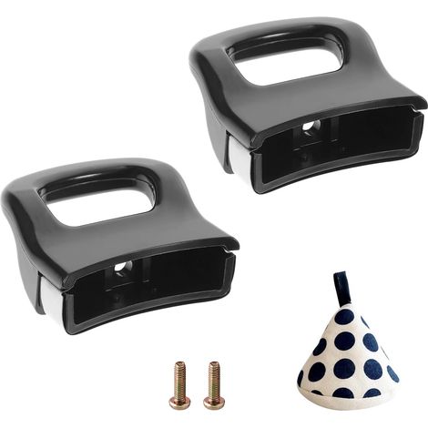 2 Poignées Casserole Universelles - Plastique et Aluminium - Résistant Chaleur et Ergonomique - Pour Cocotte-Minute et Poêle - Noir (1/5)