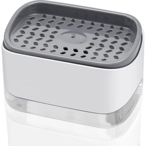 Distributeur de savon pour évier de cuisine, pompe rechargeable avec porte-éponge, accessoire de salle de bain