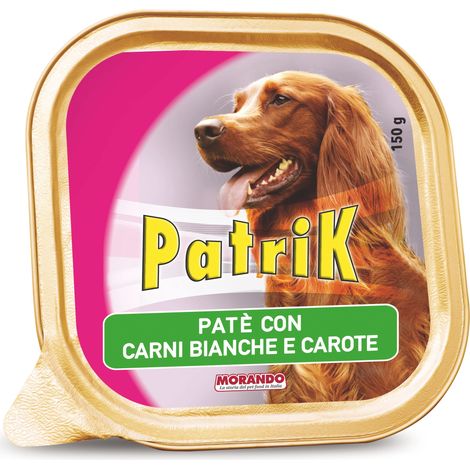 Patè per Cani ''Patrik'' Gusto Carni Bianche e Carote Gr. 150 22 Pezzi