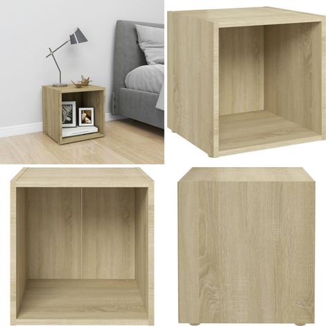TV-Schrank Sonoma-Eiche 37x35x37 cm Holzwerkstoff - TV Schrank - Holzwerkstoff Möbel - Wohnwand Regal - Wohnzimmer Dekoration - Sonoma Eiche - Home & Living