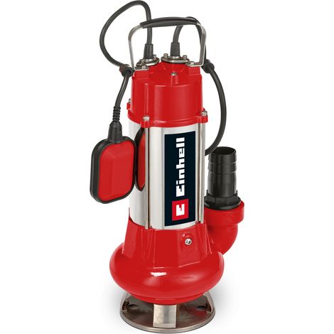 Einhell Pompe d’évacuation pour eaux chargées GC-DP 1340 G (1300 W, Hauteur de refoulement 10 m, Câble d‘alimentation 10 m, Corps en INOX, Livrée avec Filin 6 mètres)